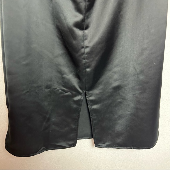 Jason Wu Black Satin Halter Dress MIDI NWT - Picture 7 of 11